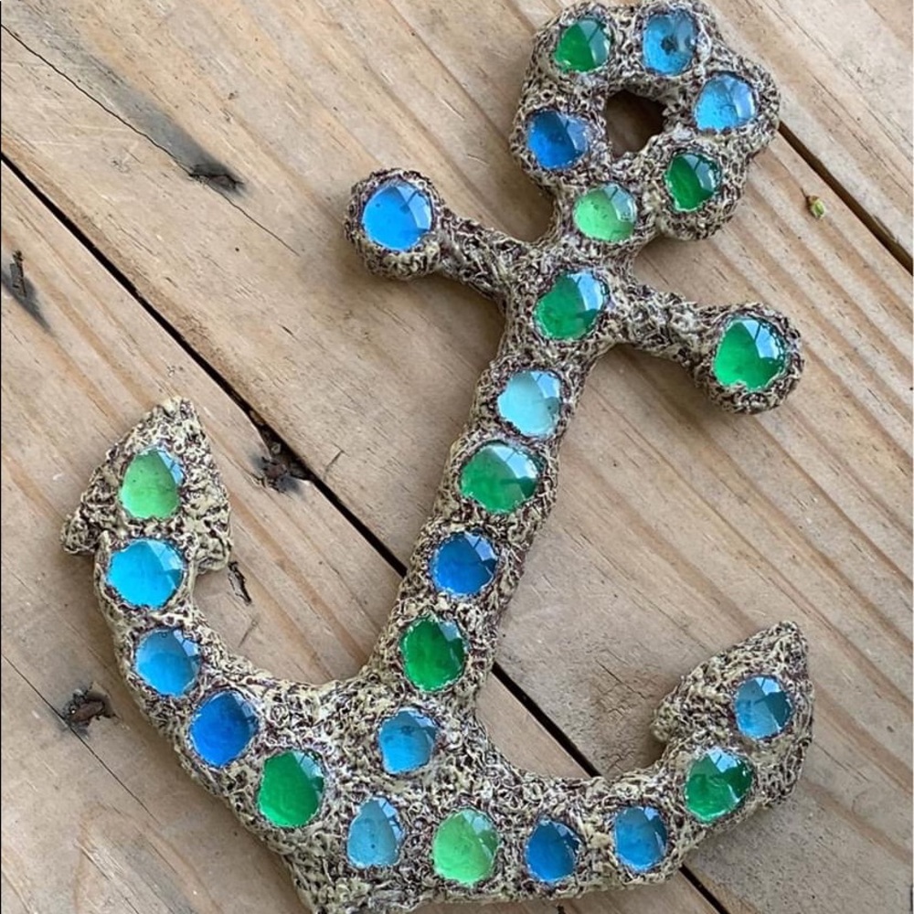 Bejeweled Anchor Hanging Decor